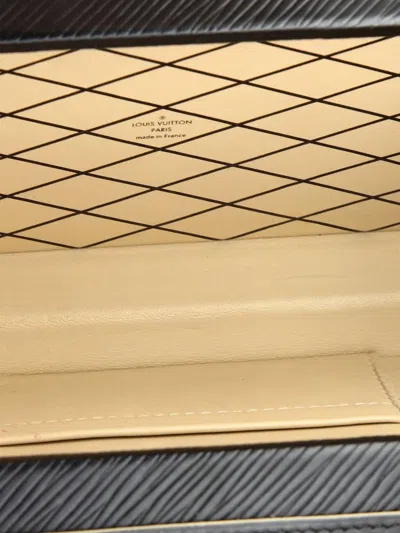 Pre-owned Louis Vuitton Petite Malle Handbag Limited Edition World Tour Epi Leather Crossbody Bag In Black