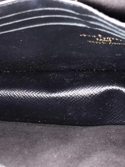 Pre-owned Louis Vuitton Twist Belt Wallet On Chain Epi Leather Crossbody Bag In Black