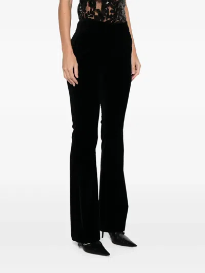 Golden Goose Journey Slight Votton Flared Trousers In Black