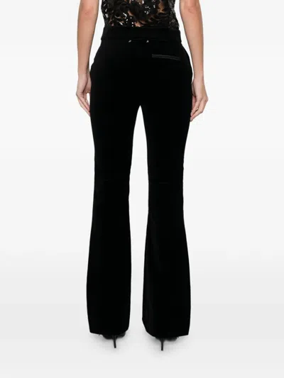 Golden Goose Journey Slight Votton Flared Trousers In Black