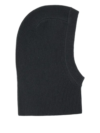 Samsoe & Samsoe Ribbed Sacharlotte Balaclava In Black