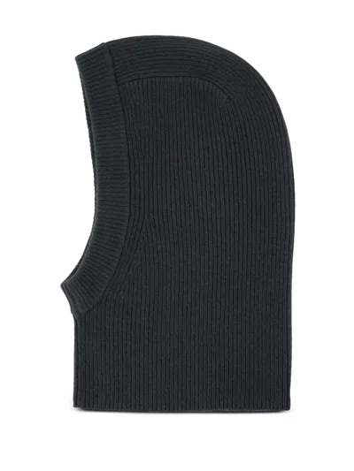 Samsoe & Samsoe Ribbed Sacharlotte Balaclava In Black