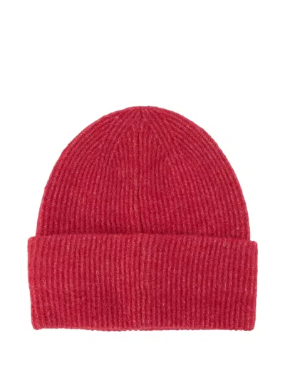 Samsoe & Samsoe Ribbed Hat In Brown