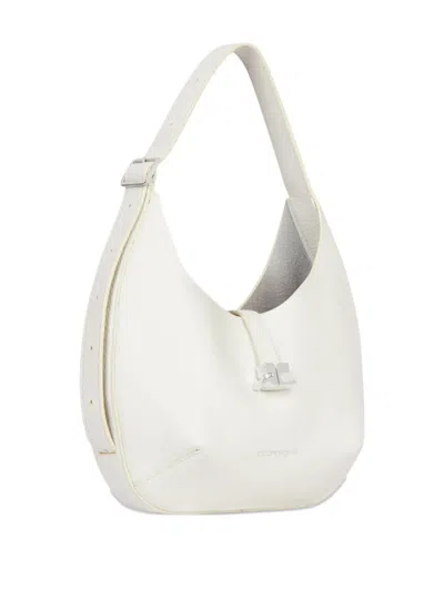 Courrèges Small Hobo Grained Leather Tote Bag In Pink