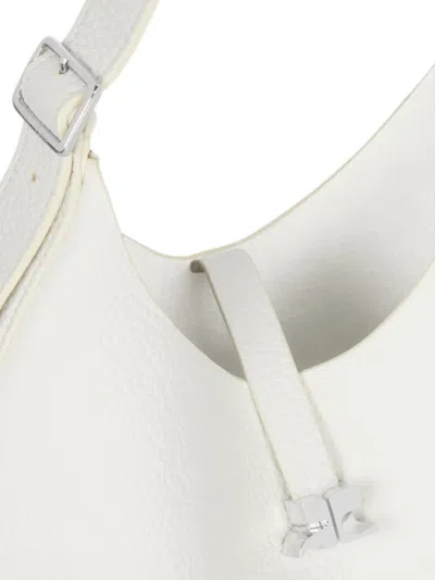 Courrèges Small Hobo Grained Leather Tote Bag In Pink