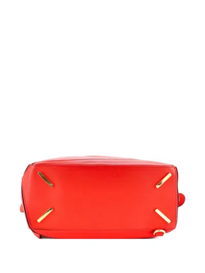 Pre-owned Loewe Puzzle Bag Leather Medium Shoulder Bag In Red