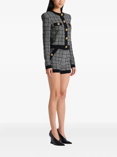 Balmain Button-fastening Jacket In Gray