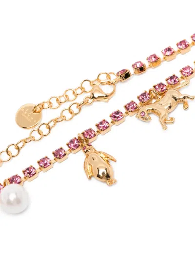 Marni Charms Cowboy Necklace In Pink