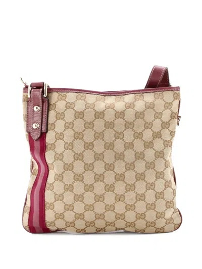 Pre-owned Gucci Jolicoeur Messenger Bag Gg Canvas Crossbody Bag In Brown