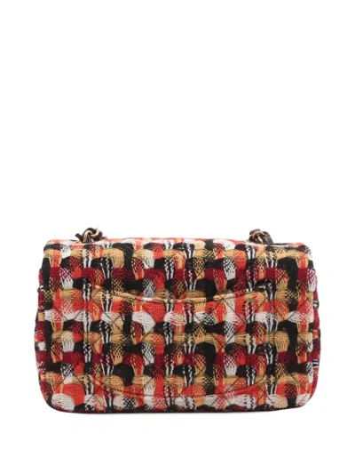 Pre-owned Chanel 2021-2025 Mini Rectangular Classic Tweed Single Flap Crossbody Bag In Multi