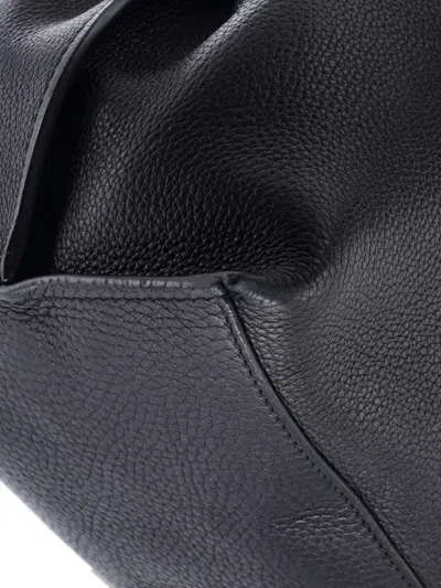 Pre-owned Gucci Bamboo Daily Top Handle Bag Leather Large Satchel In Black