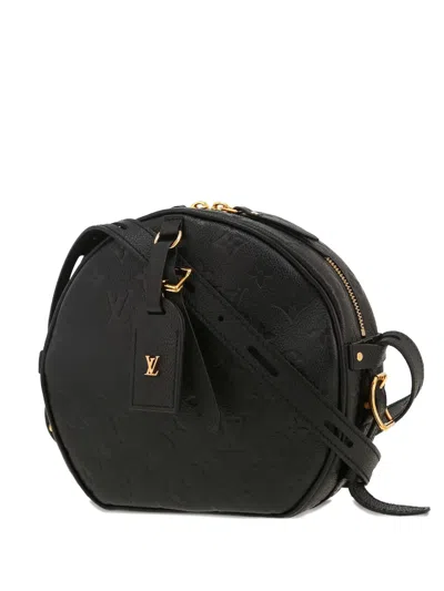 Pre-owned Louis Vuitton 2020's Boîte Chapeau Empreinte-monogram Crossbody Bag In Black