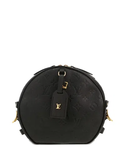 Pre-owned Louis Vuitton 2020's Boîte Chapeau Empreinte-monogram Crossbody Bag In Black
