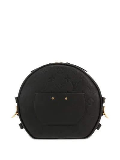 Pre-owned Louis Vuitton 2020's Boîte Chapeau Empreinte-monogram Crossbody Bag In Black