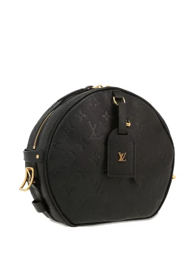Pre-owned Louis Vuitton 2020's Boîte Chapeau Empreinte-monogram Crossbody Bag In Black