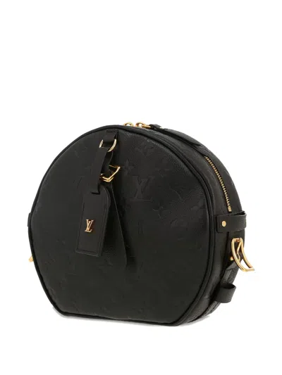 Pre-owned Louis Vuitton 2020's Boîte Chapeau Empreinte-monogram Crossbody Bag In Black