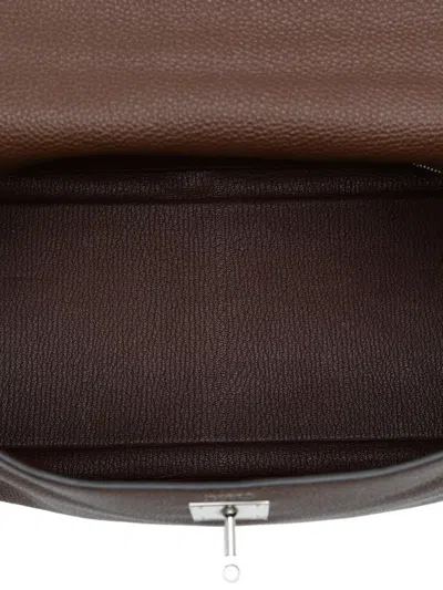 Pre-owned Hermes 2013 Togo Kelly Ii Retourne 35 Satchel In Brown