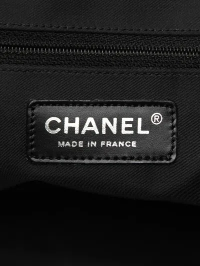 Pre-owned Chanel 2005-2006 New Travel Line Nylon Tote Bag In Brown