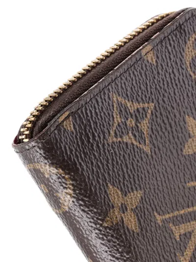 Pre-owned Louis Vuitton Clemence Wallet Monogram Canvas Small Wallets In Brown