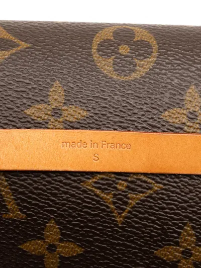 Pre-owned Louis Vuitton 2002 Monogram Pochette Florentine Belt Bag In Brown
