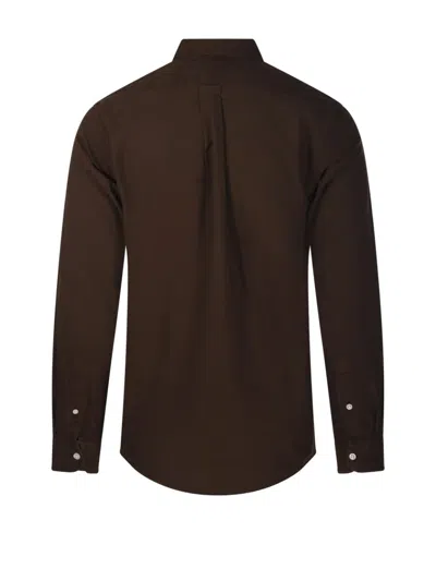Ralph Lauren Button-up Long-sleeve Shirt In Brown