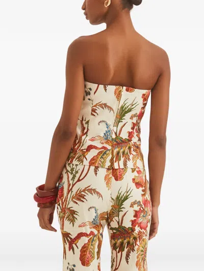 Cara Cara Agnes Floral Strapless Top In Multi