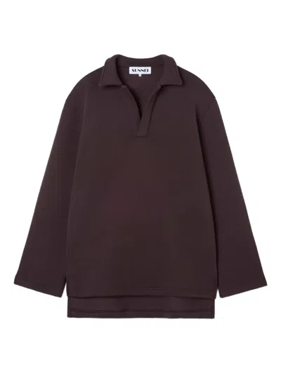 Sunnei Organic-cotton Top In Brown