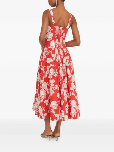 Cara Cara Santiago Tiered Midi Dress In Multi