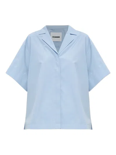 Jil Sander Short-sleeve Shirt In Blue