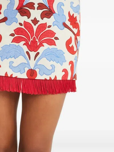 Cara Cara Valencia Floral Fringed Mini Dress In Multi