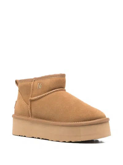 Keys Platform Suede Boots In Multi