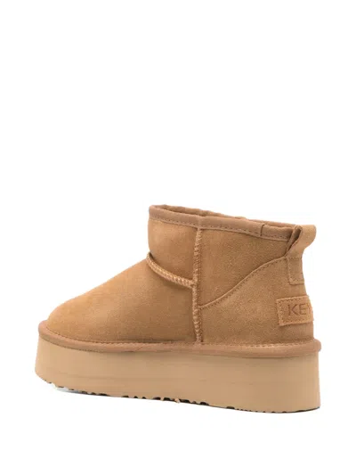 Keys Platform Suede Boots In Multi