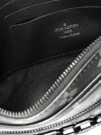 Pre-owned Louis Vuitton Pochette Volga Monogram Eclipse Canvas Clutch Bag In Black