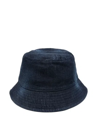 Moose Knuckles X Evisu Logo-patch Bucket Hat In Blue