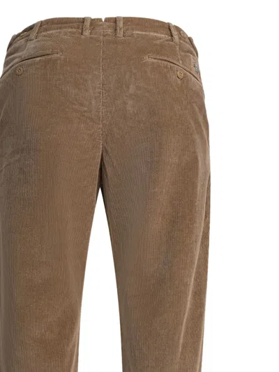 Jacob Cohen Corduroy Pleated Trousers In Brown