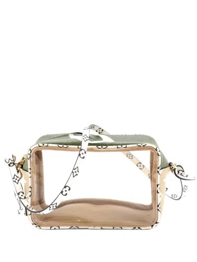 Pre-owned Louis Vuitton Beach Pouch Limited Edition Colored Monogram Giant Shoulder Bag In White