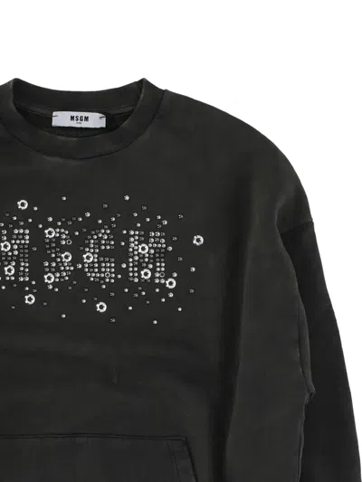 Msgm Embellished Sweatshirt In Multi