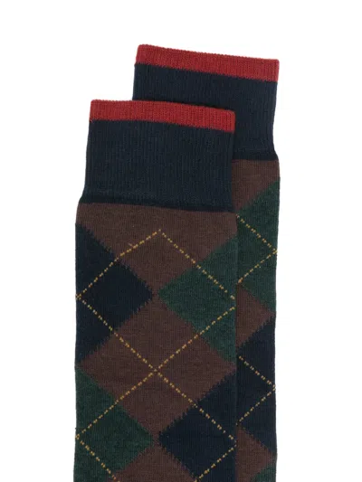 In The Box Argyle Socks In Brown