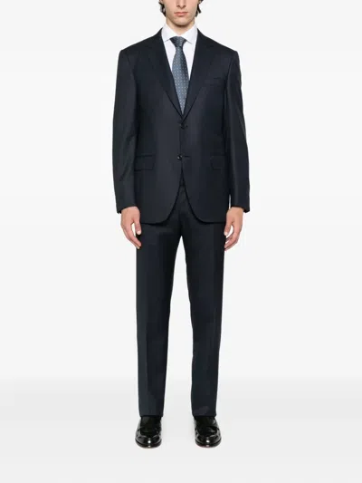 Canali Single-breasted Suit In Blue