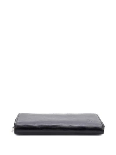 Pre-owned Louis Vuitton Zippy Wallet Epi Leather Small Wallets In Black