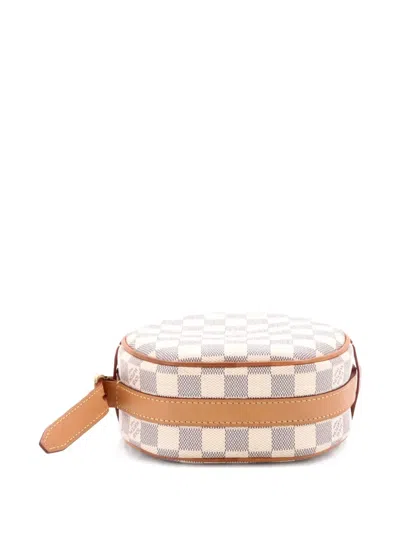 Pre-owned Louis Vuitton Boite Chapeau Souple Bag Damier Pm Crossbody Bag In White