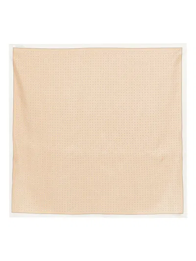 By Malene Birger Dotted Silk Scarf In Neutral