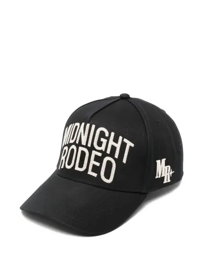 Midnight Rodeo Mr Chainstitch Embroidered Baseball Cap In Black