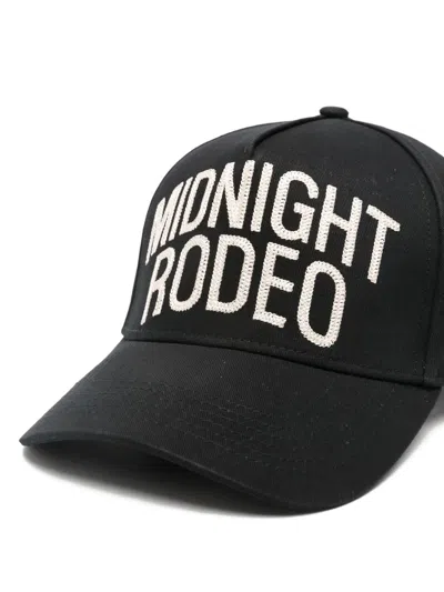 Midnight Rodeo Mr Chainstitch Embroidered Baseball Cap In Black