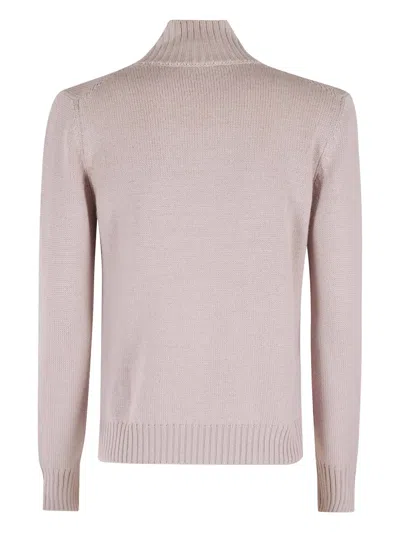 Gran Sasso Funnel-neck Sweater In Pink