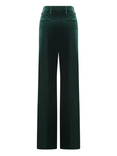 Gucci Velvet Pocket Trousers In Green