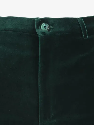 Gucci Velvet Pocket Trousers In Green