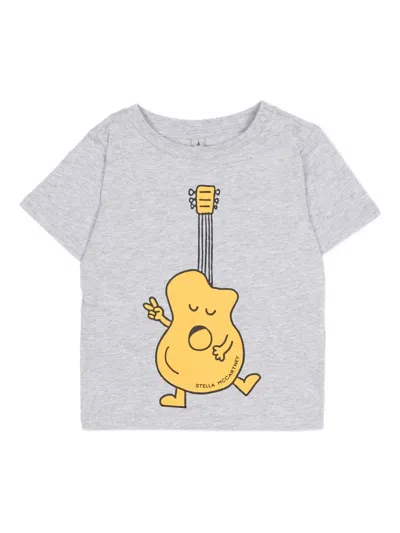 Stella Mccartney Graphic-print Short-sleeve T-shirt In Gray