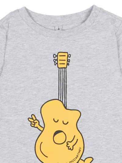Stella Mccartney Graphic-print Short-sleeve T-shirt In Gray