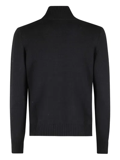 Gran Sasso Funnel-neck Sweater In Black